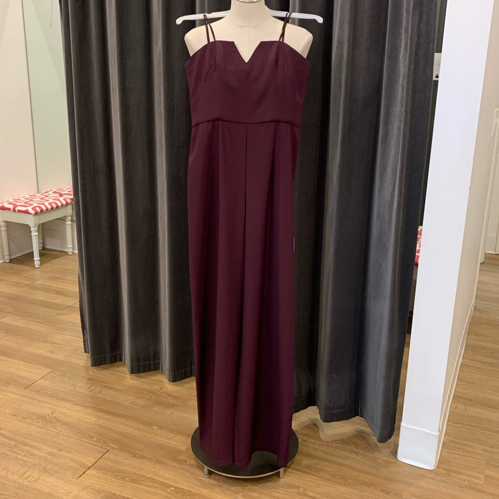 Theia Purple Strapless Jumpsuit - Picture 3 of 4